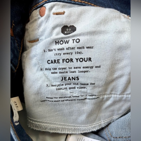 Madewell 10” High-Rise Skinny Jeans Size 24 Petite - Picture 8 of 10